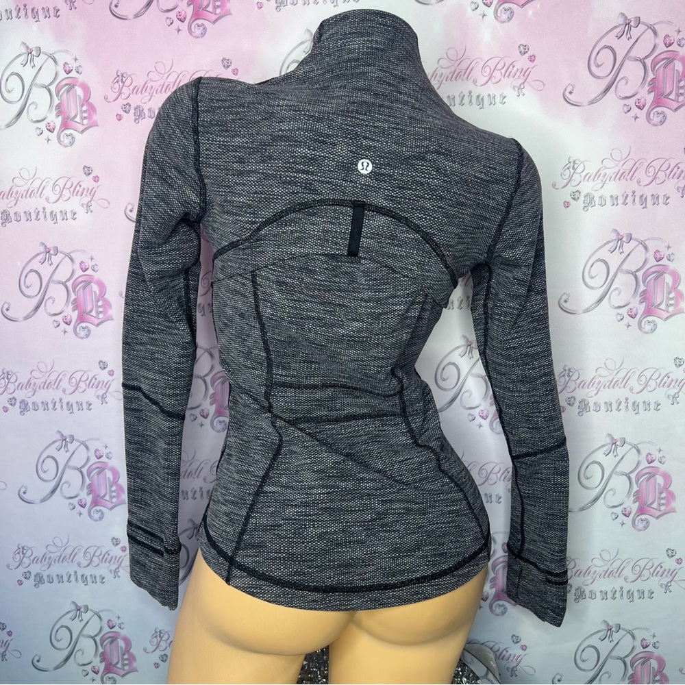 Lululemon define jacket heathered grey black spotted dotted pattern stretchy - Picture 2 of 10